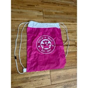Build a Bear Pink Drawstring Bag Est 1997 Toddler Kids School Gym‎